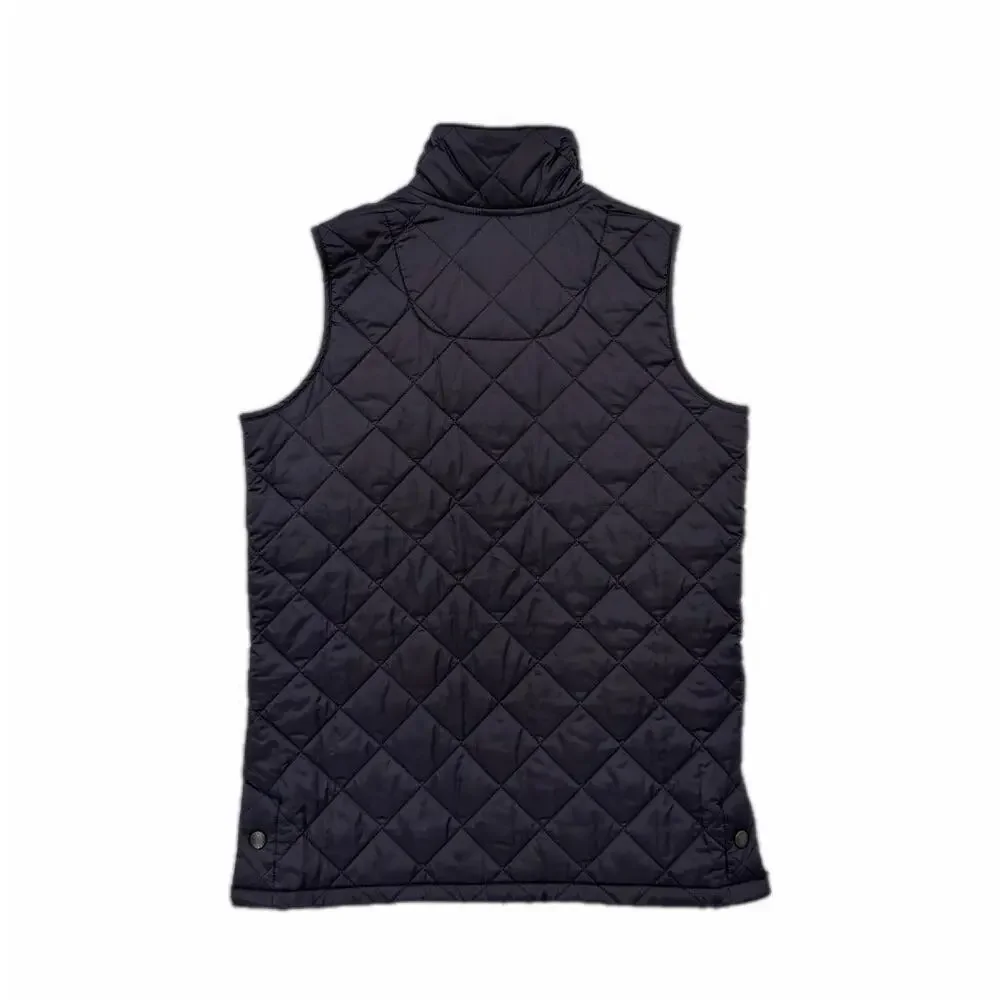 Barbour Youth Boy's XL Liddesdale Gilet Navy Quilted Snap Down Preppy Vest